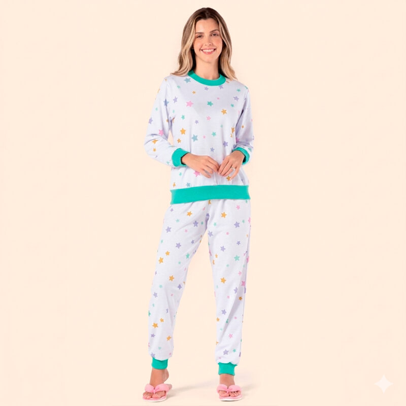 Pijama Moletinho Estampado