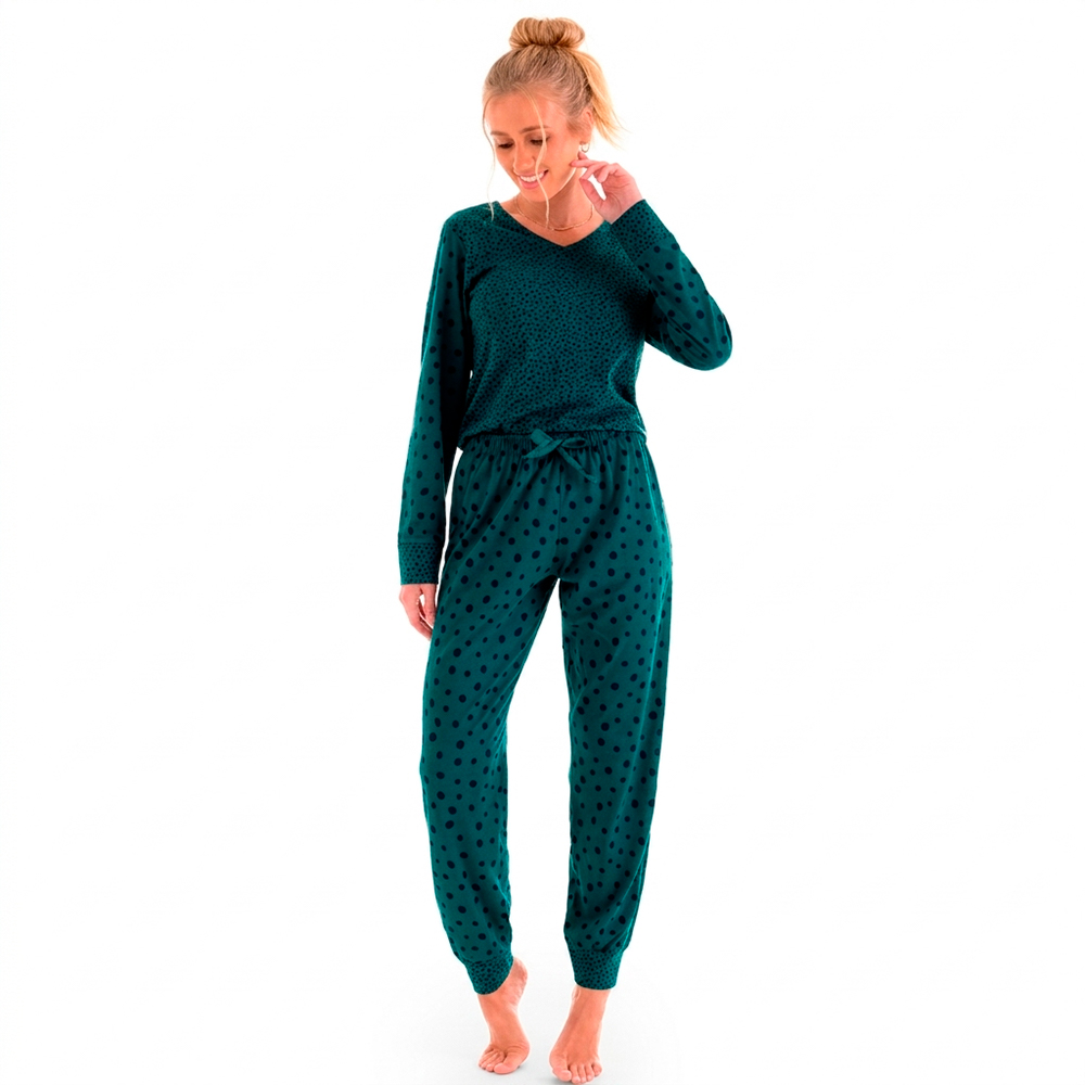 Pijama manga longa com punho