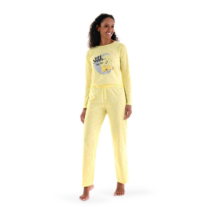 Pijama manga longa