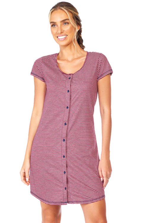 Camisola Listrada com botões