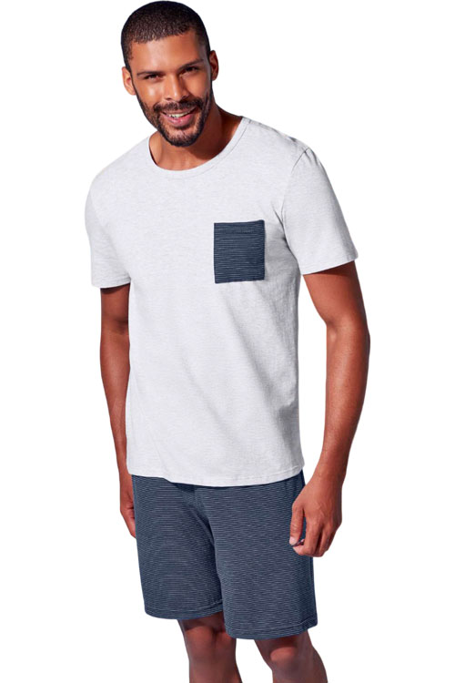 Pijama m/c com bolso