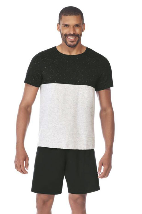 Pijama m/c com recorte