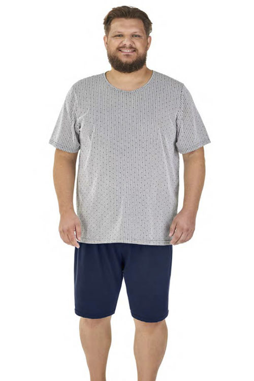 Pijama Plus decote redondo e bermuda