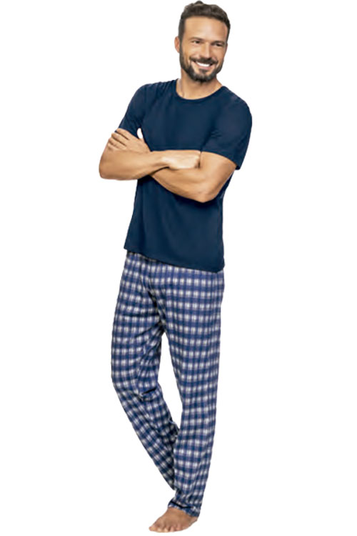 Pijama Blues Checkd