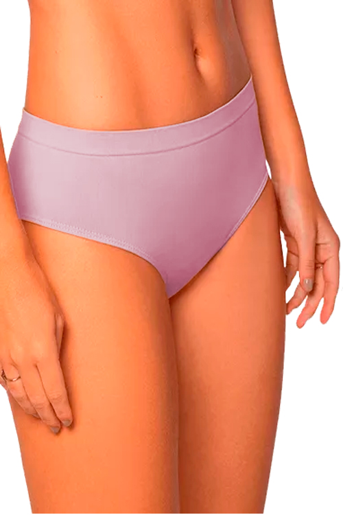 Kit 3 Calcinhas Cós Alto Hoahi Bege/Rosa/Lilás – Algodão Sem Costura