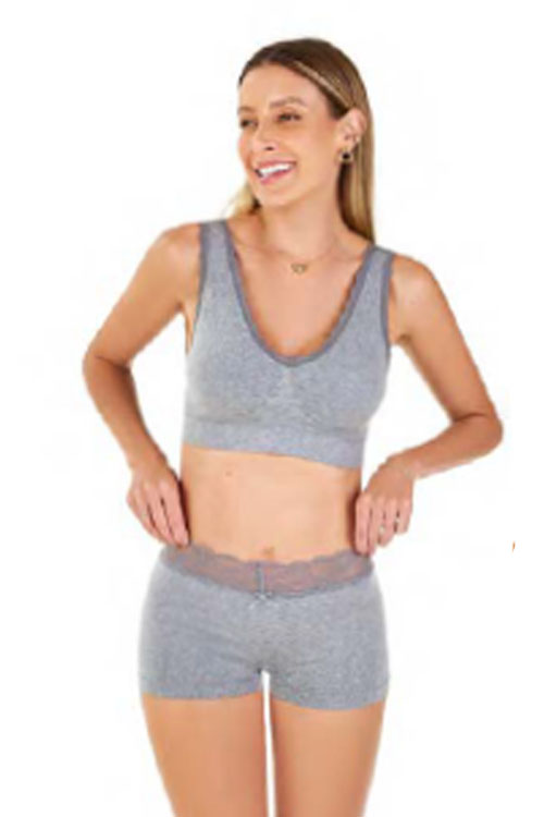 Calcinha Boxer Mescla