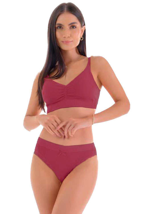 Calcinha Biquíni Anatômica com renda sem costura