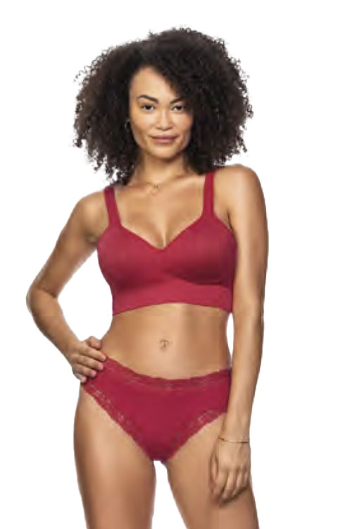 Calcinha Biquíni com renda jacquard sem costura