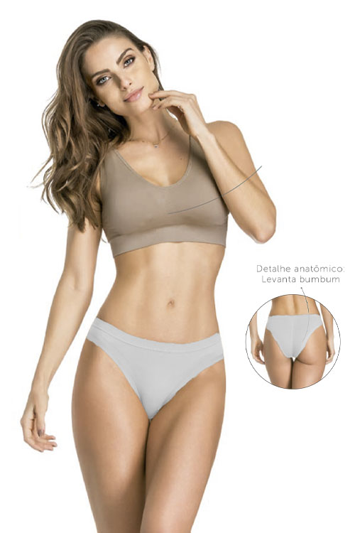 Calcinha Biquíni Anatômica com renda sem costura