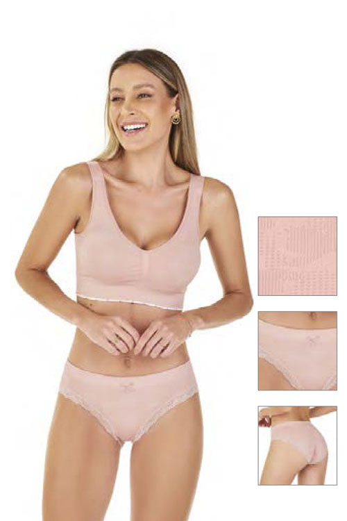 Calcinha Biquíni Anatômica com renda sem costura