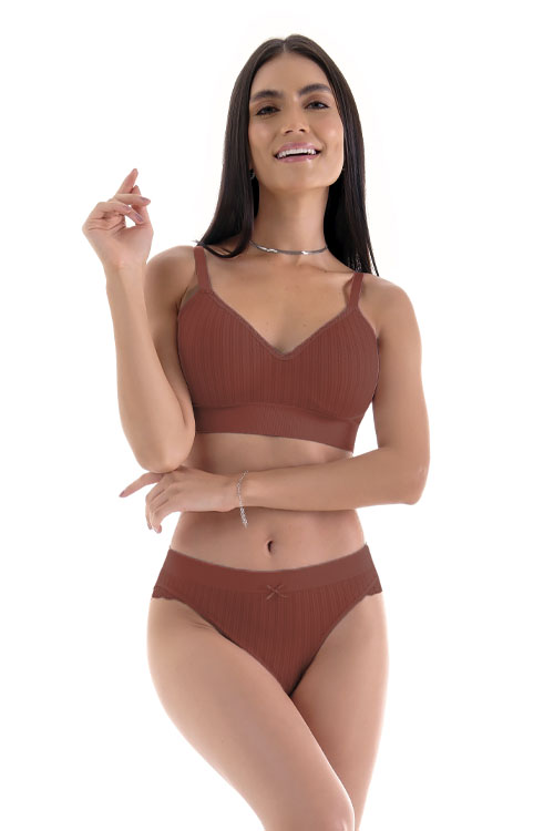 Calcinha Biquíni Anatômica com renda sem costura