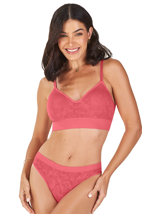 Conjunto Sutiã Com Bojo e Calcinha Sem Costura