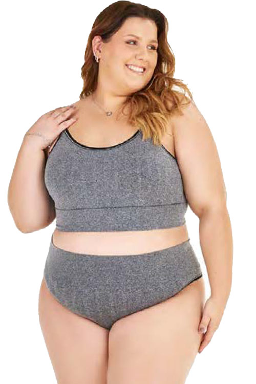 Calcinha Tanga Plus Jacquard sem Costura