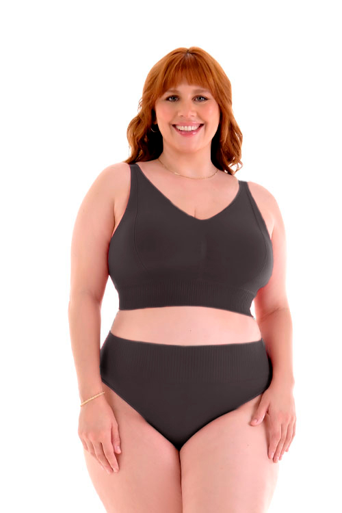 Calcinha Tanga Plus Jacquard sem Costura