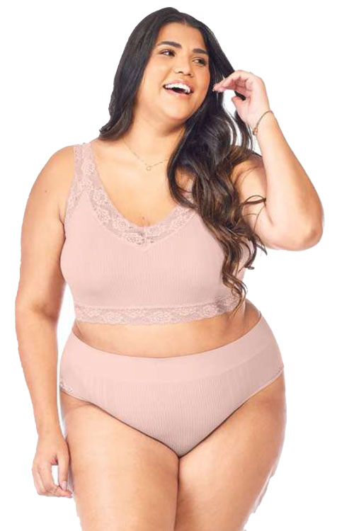 Calcinha Tanga Plus Jacquard sem Costura