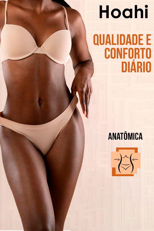 Kit 3 Calcinhas Biquíni Algodão Hoahi