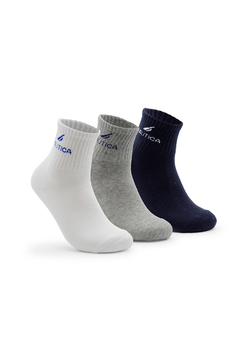 KIT 3X1 MEIAS NAUTICA 39/43 MEDIO ATOALHADO