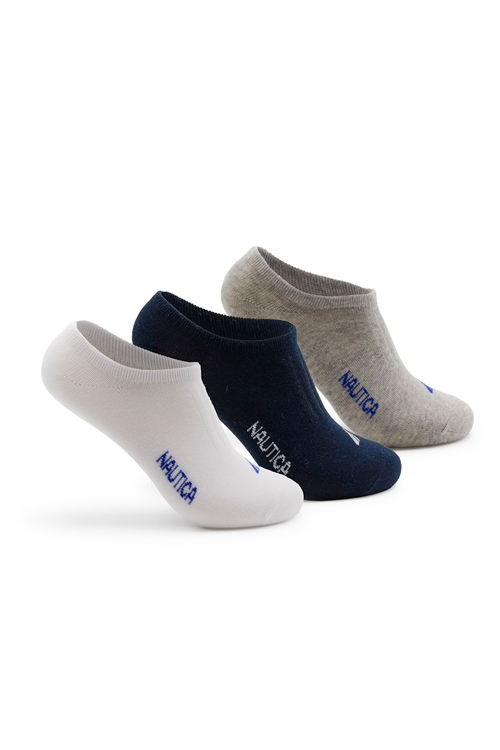 KIT 3X1 MEIAS NAUTICA 33/38 INVISIVEL LISO